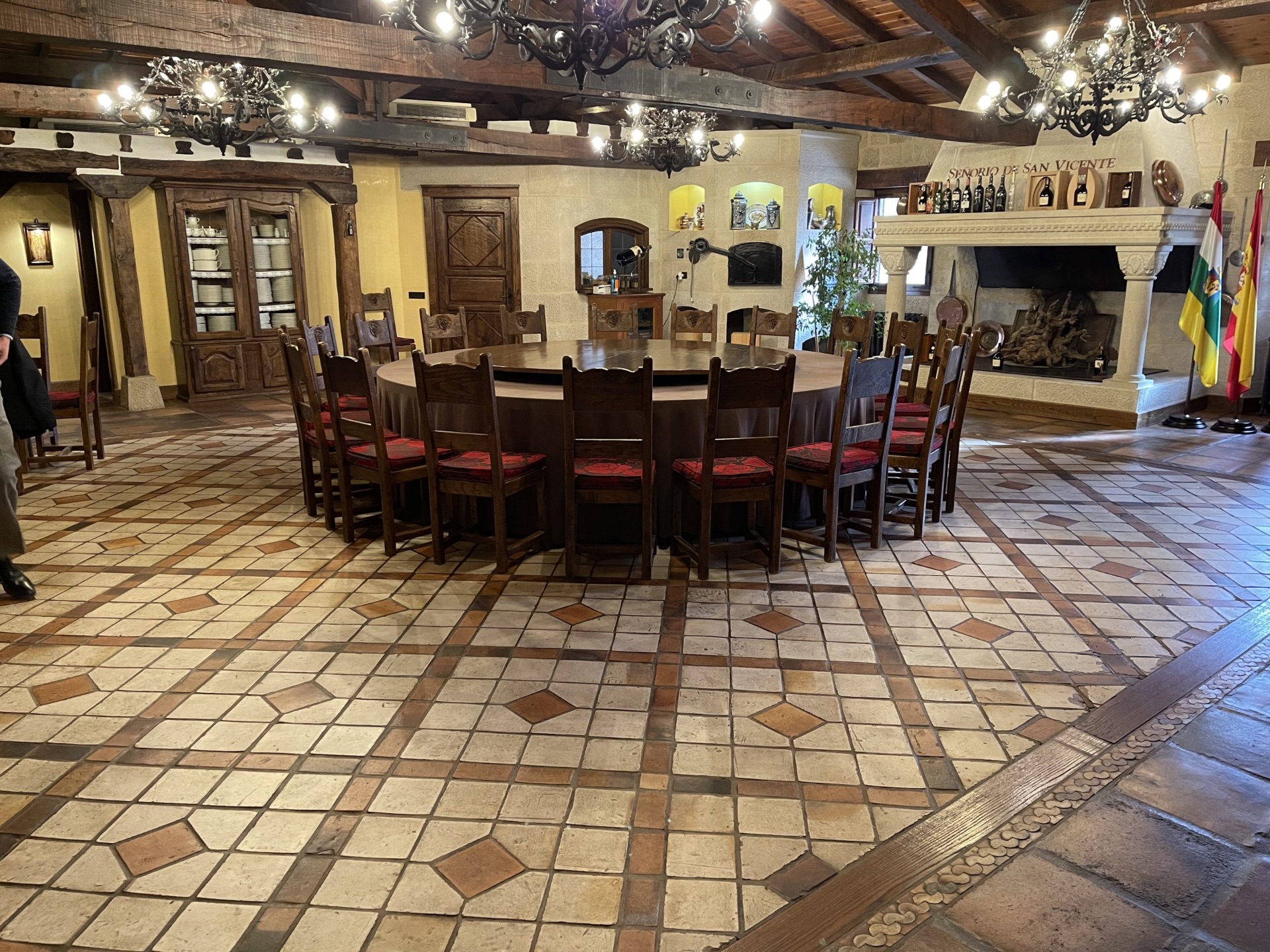 The dining room at Viñedos de Sierra Cantabria