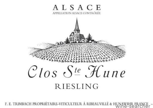 The traditional Clos Sainte Hune Riesling label
